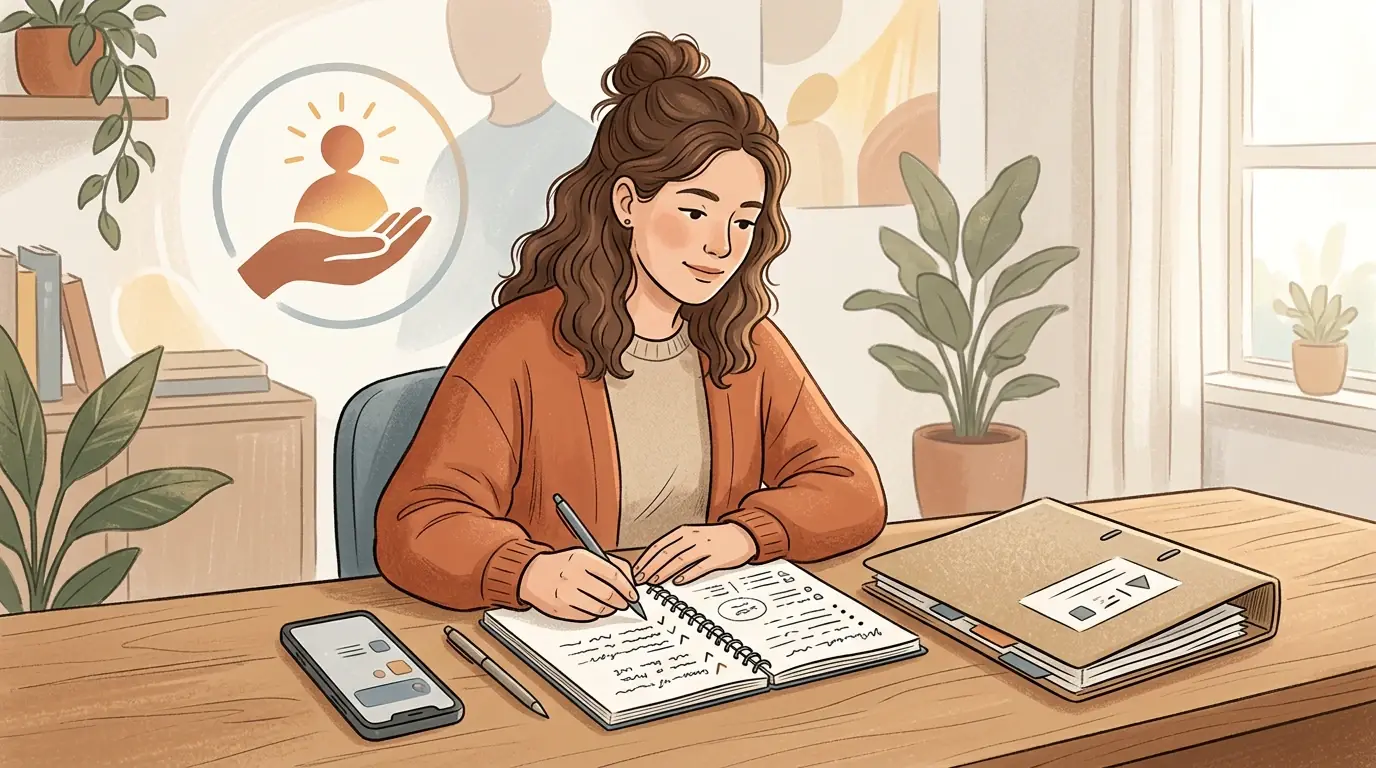 Illustratie van hulp zoeken en bewijs ordenen bij online kansspelproblemen